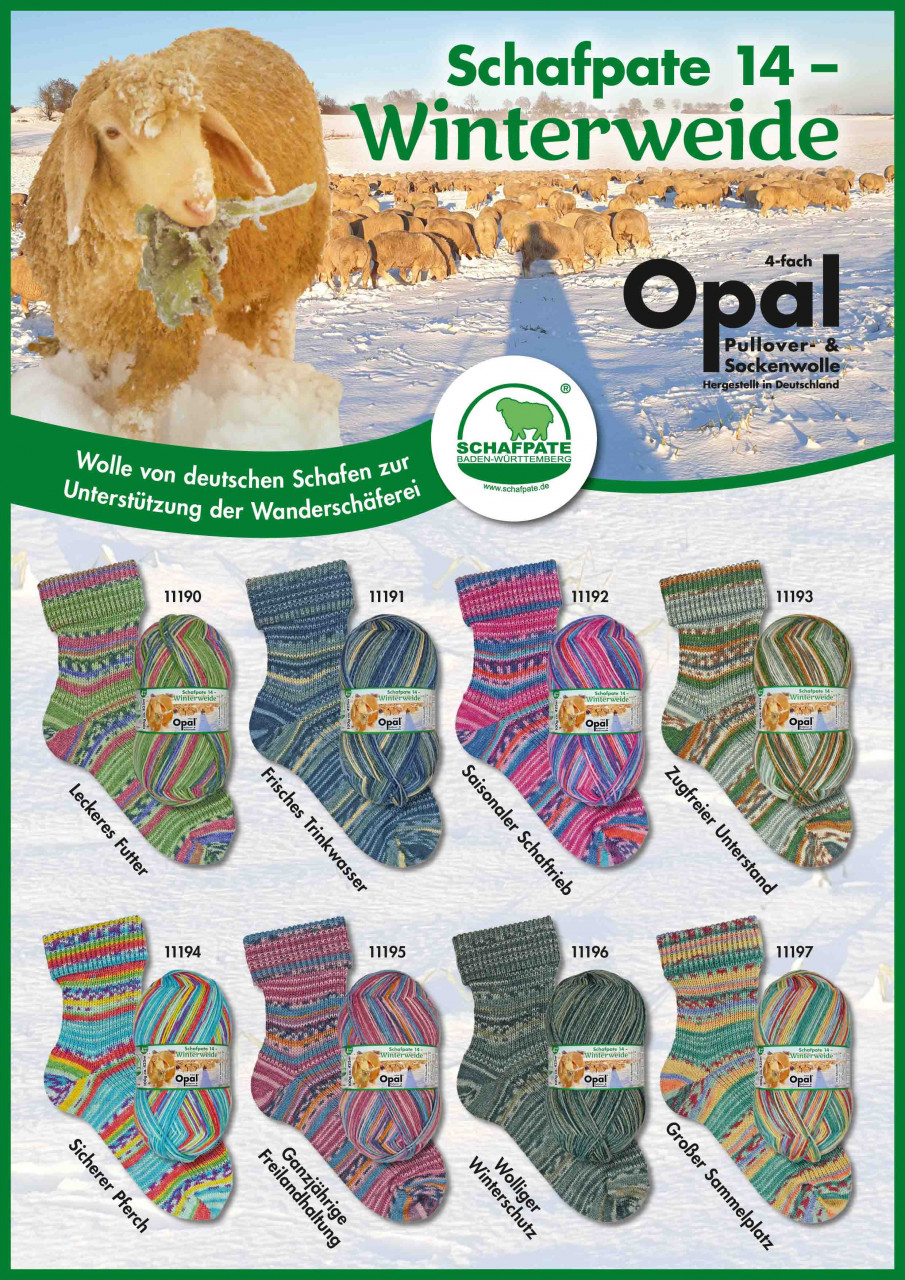 Opal 4-fach Schafpate 14 - Winterweide